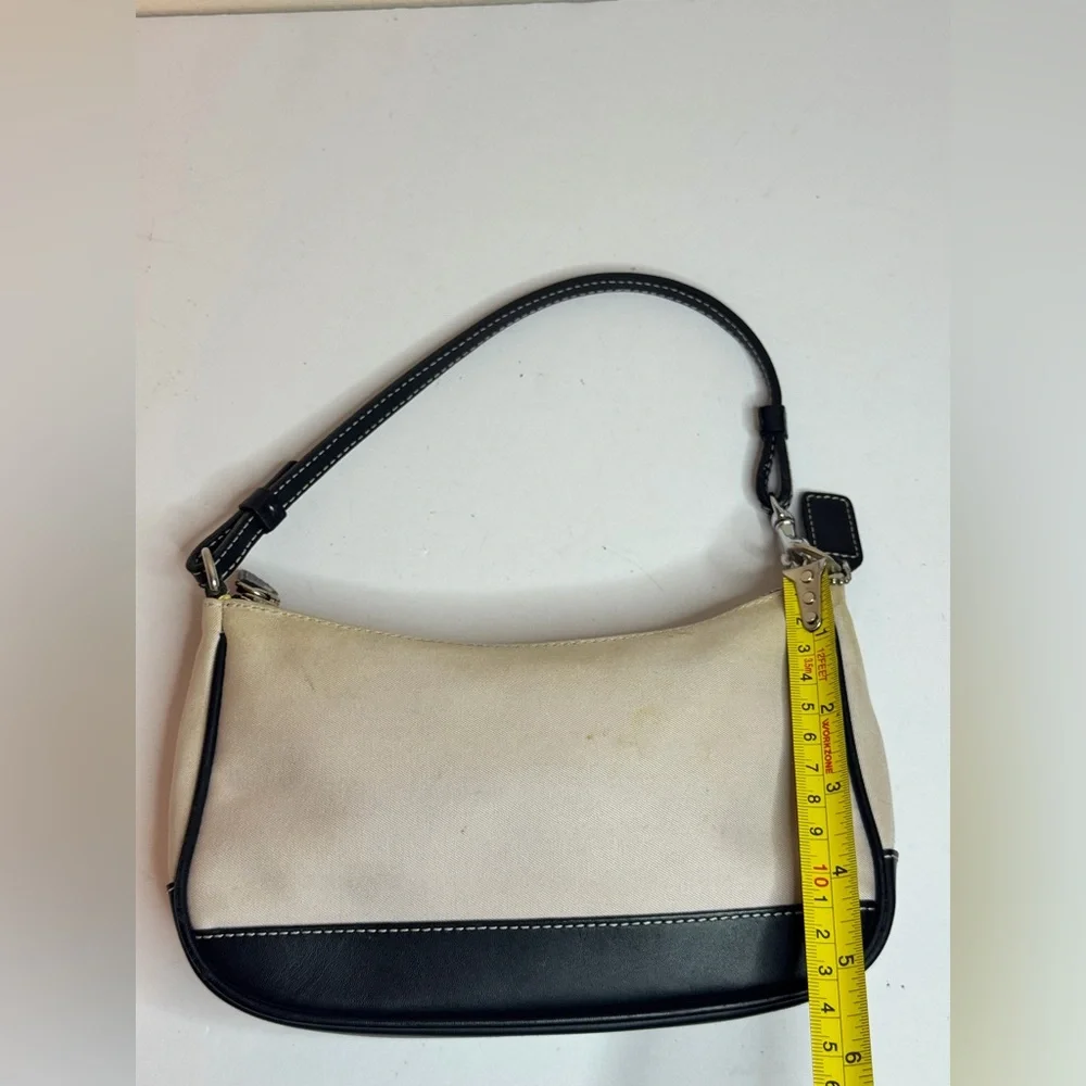 Coach Y2K Hampton Demi Mini Hand Bag Shoulder Bag Canvas/Leather - Picture 12 of 13